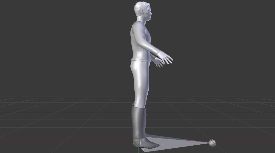 A Man in Uniform 01 Low-poly 3D model_13