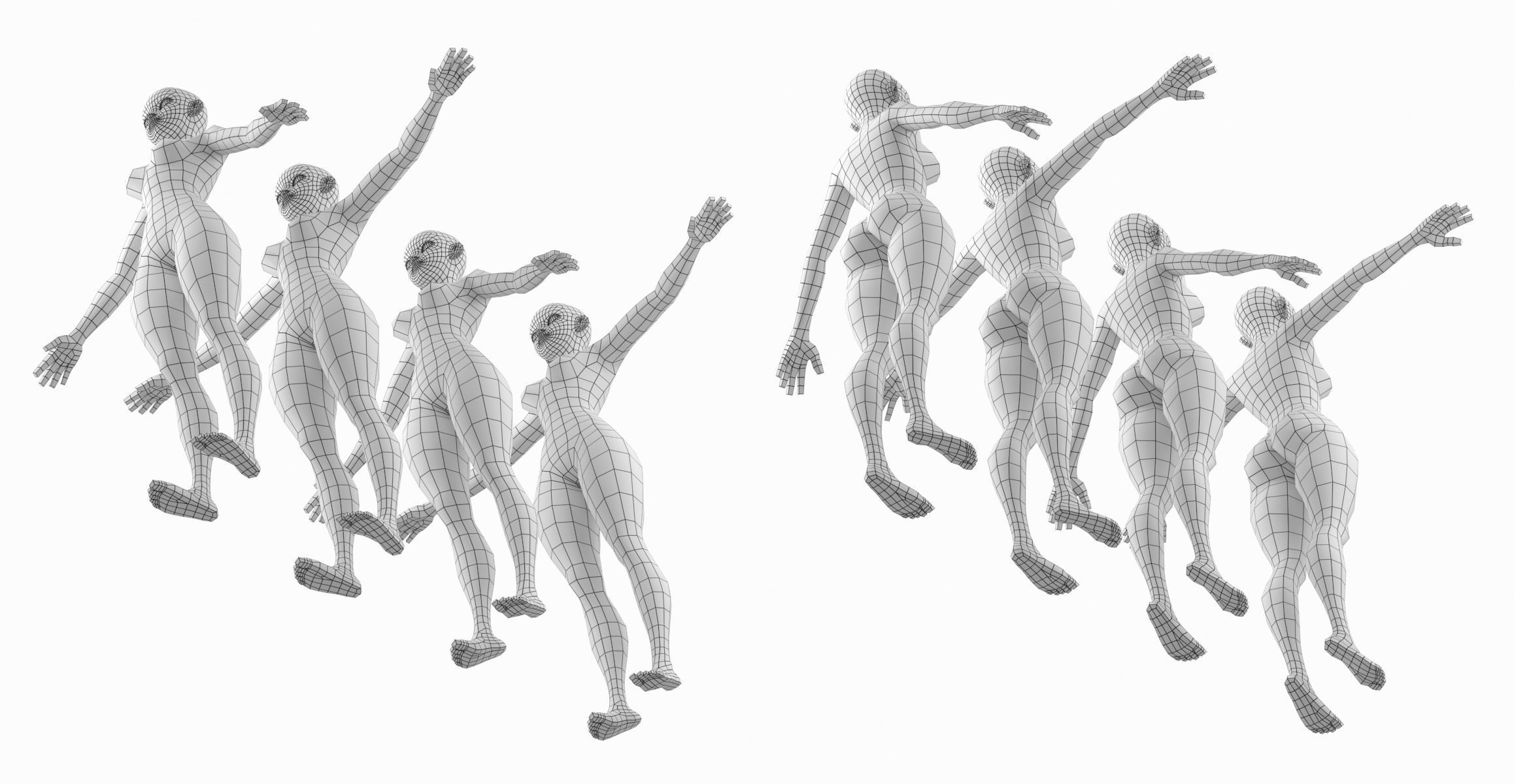 Stylized Female 02 Fine Shape Mesh 3D model_9