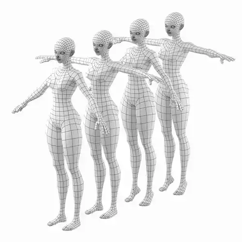 Stylized Female 02 Fine Shape Mesh 3D model Stylized Female 02 Fine Shape Mesh 3D model