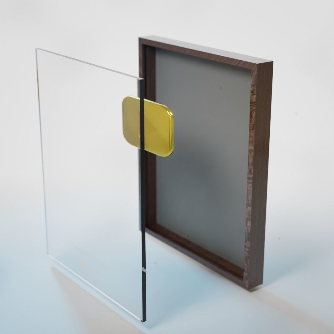 Youtube 1 Million Subscribers Award Youtube Gold Play Button 3D model_1