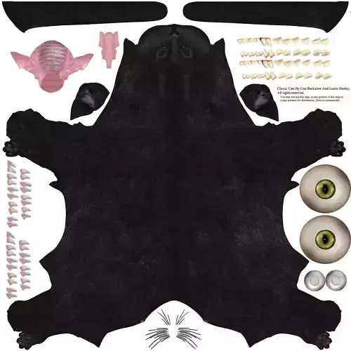 black cat  Free 3D model