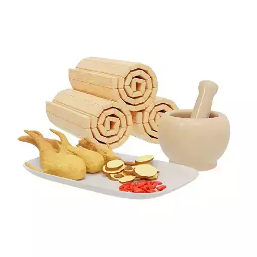 Blend Model Traditional Chinese Medicine Design Elements