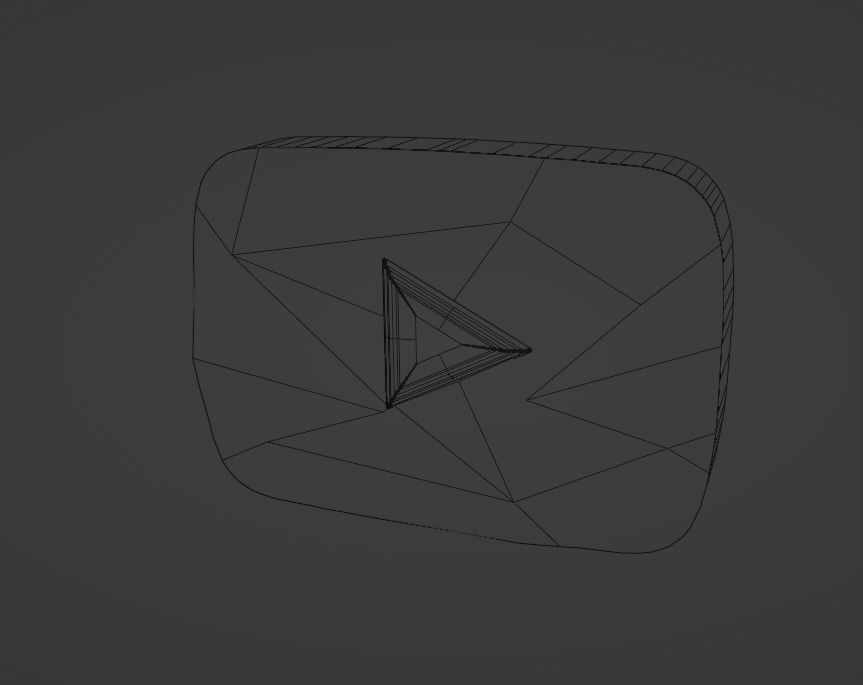 Youtube 100 Million Subscribers Award Red-Diamond Play Button 3D model_5