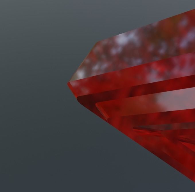 Youtube 100 Million Subscribers Award Red-Diamond Play Button 3D model_6