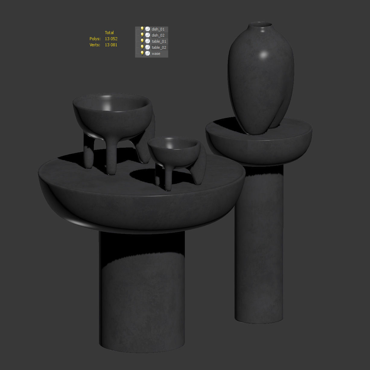 Decorative Wing Mini Coffee Set by 101 Copenhagen 3D model_3