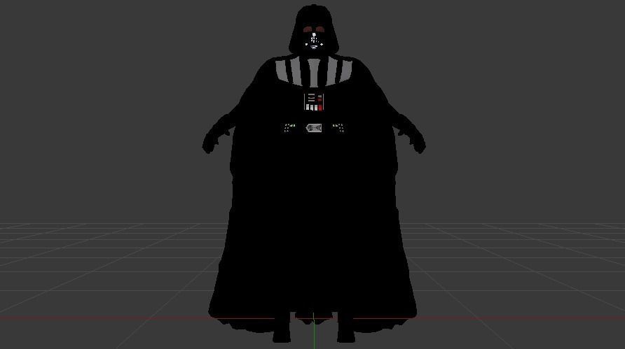 Darth Vader Suit Low-poly 3D model_4