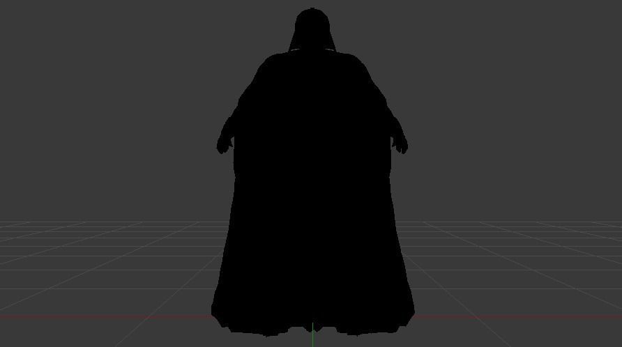Darth Vader Suit Low-poly 3D model_7