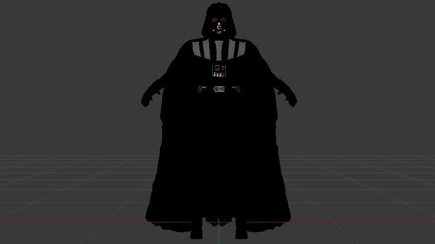 Darth Vader Suit Low-poly 3D model_8