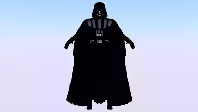 Darth Vader Suit Low-poly 3D model