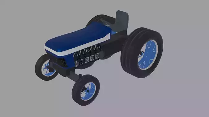 TRACTOR Low-poly 3D model