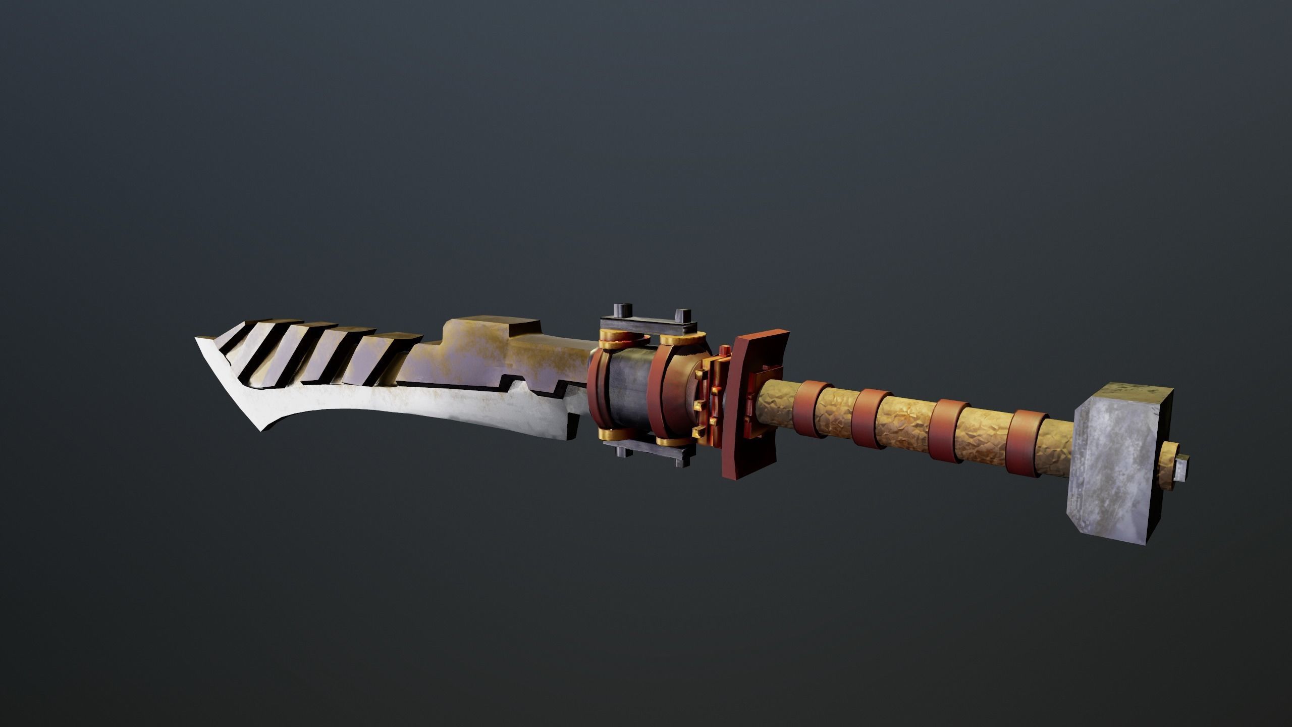 Sword game-ready Low-poly 3D model_6