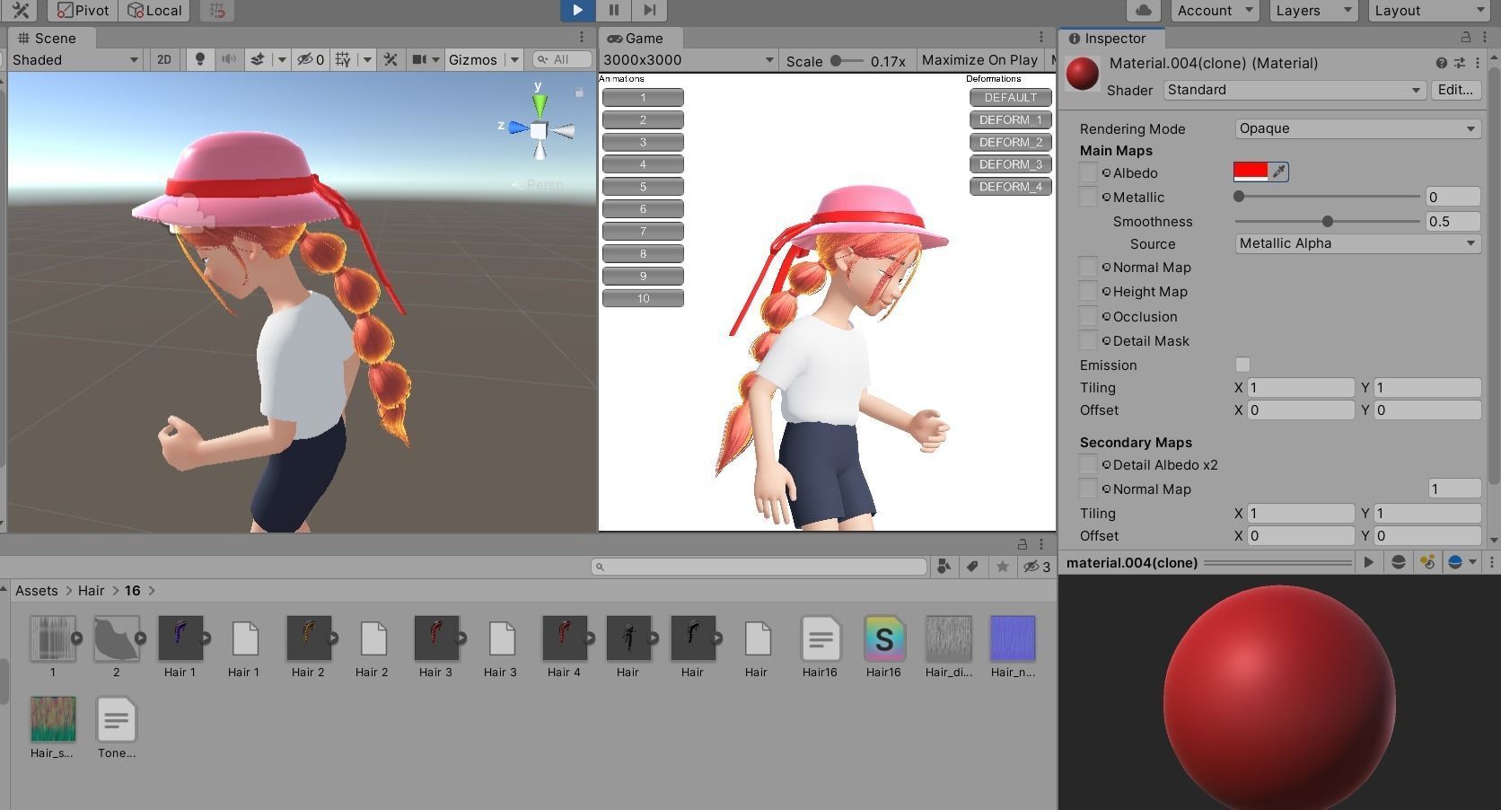 Hair with Hat Zepeto 3D Modeling Unity Prefab FBX Low-poly 3D model_4