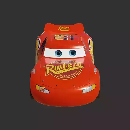 Lightning McQueen 3D model Low-poly 3D model