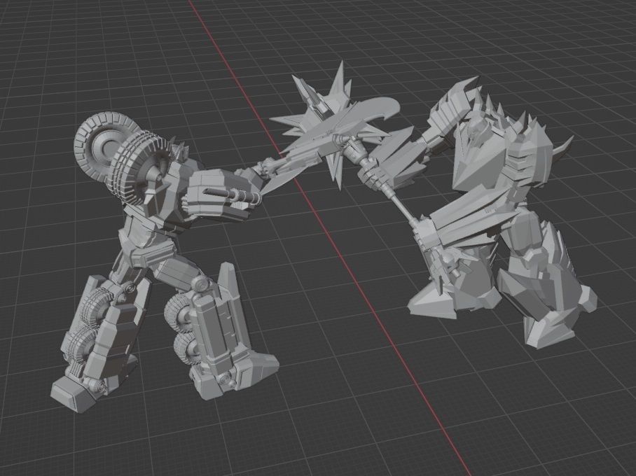 Optimus Prime Vs Megatron FOC 3 3D print model_1