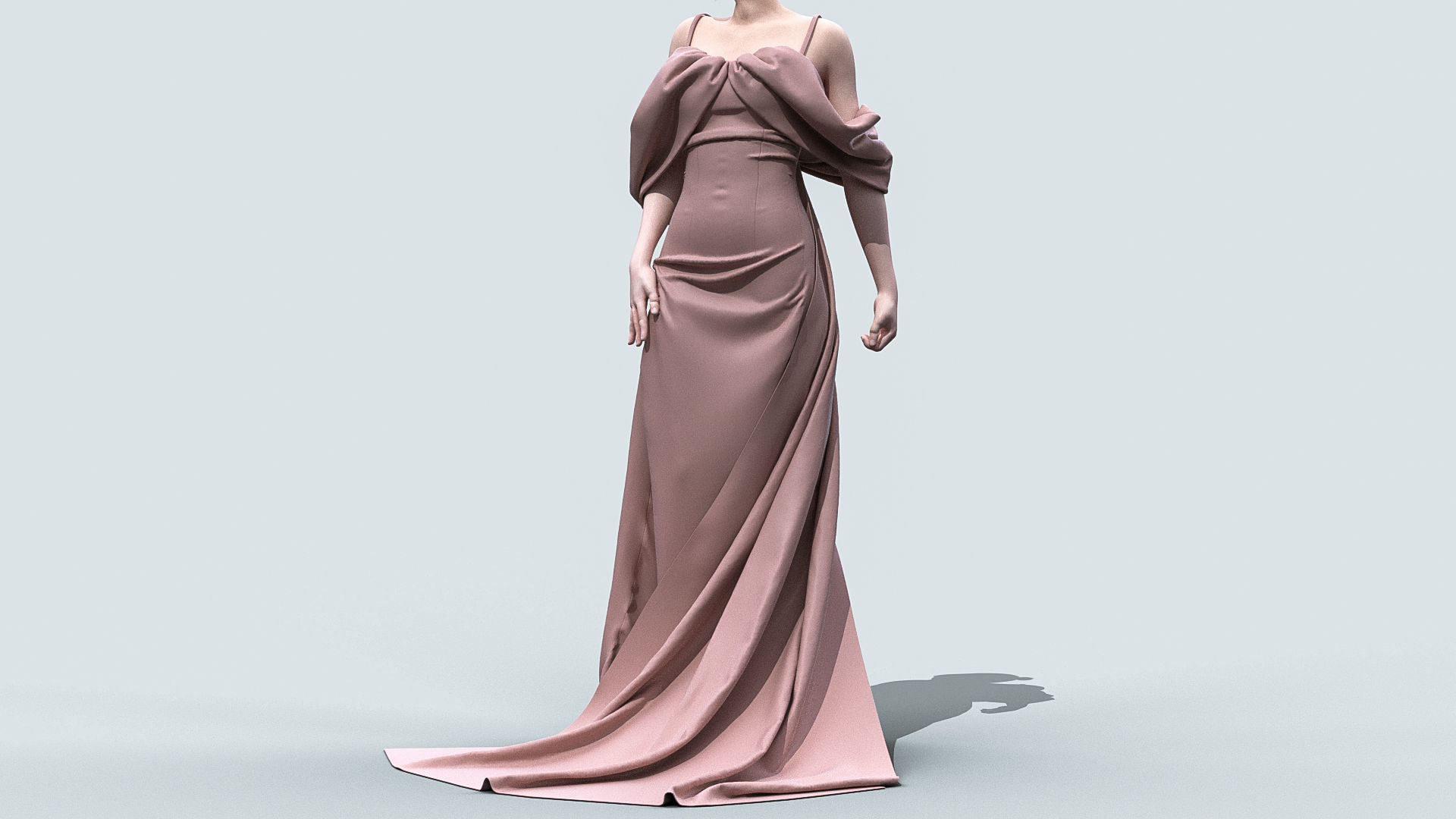 Female Dress 3D model_2