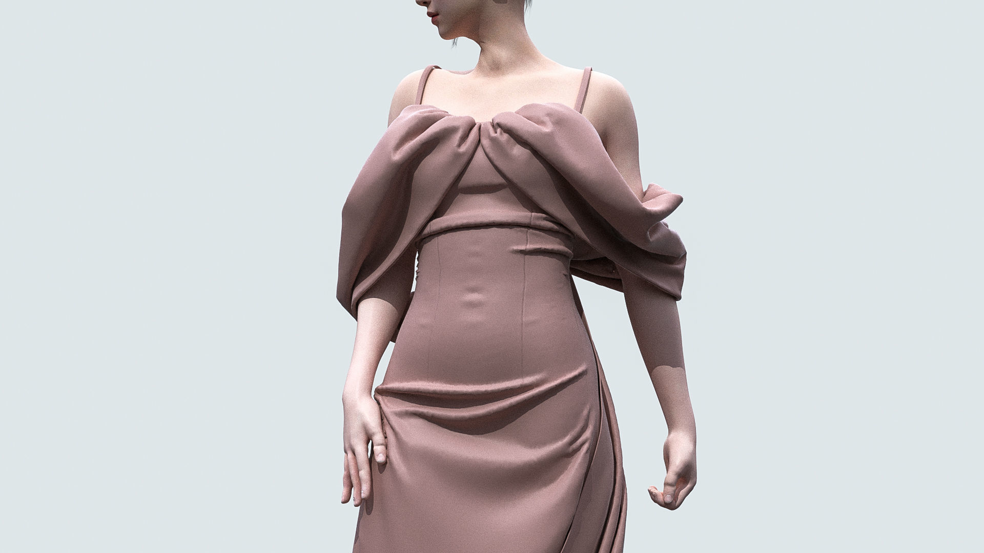 Female Dress 3D model_4