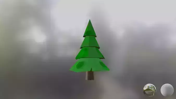Low Poly Pine Tree Free 3D model