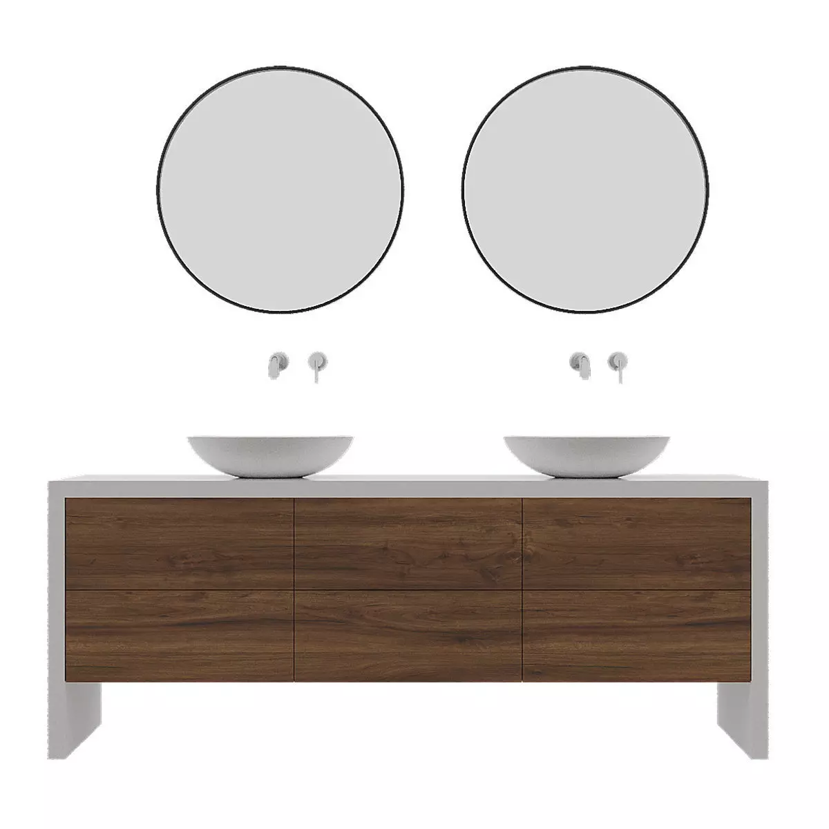 Bathroom furniture full set 3D model