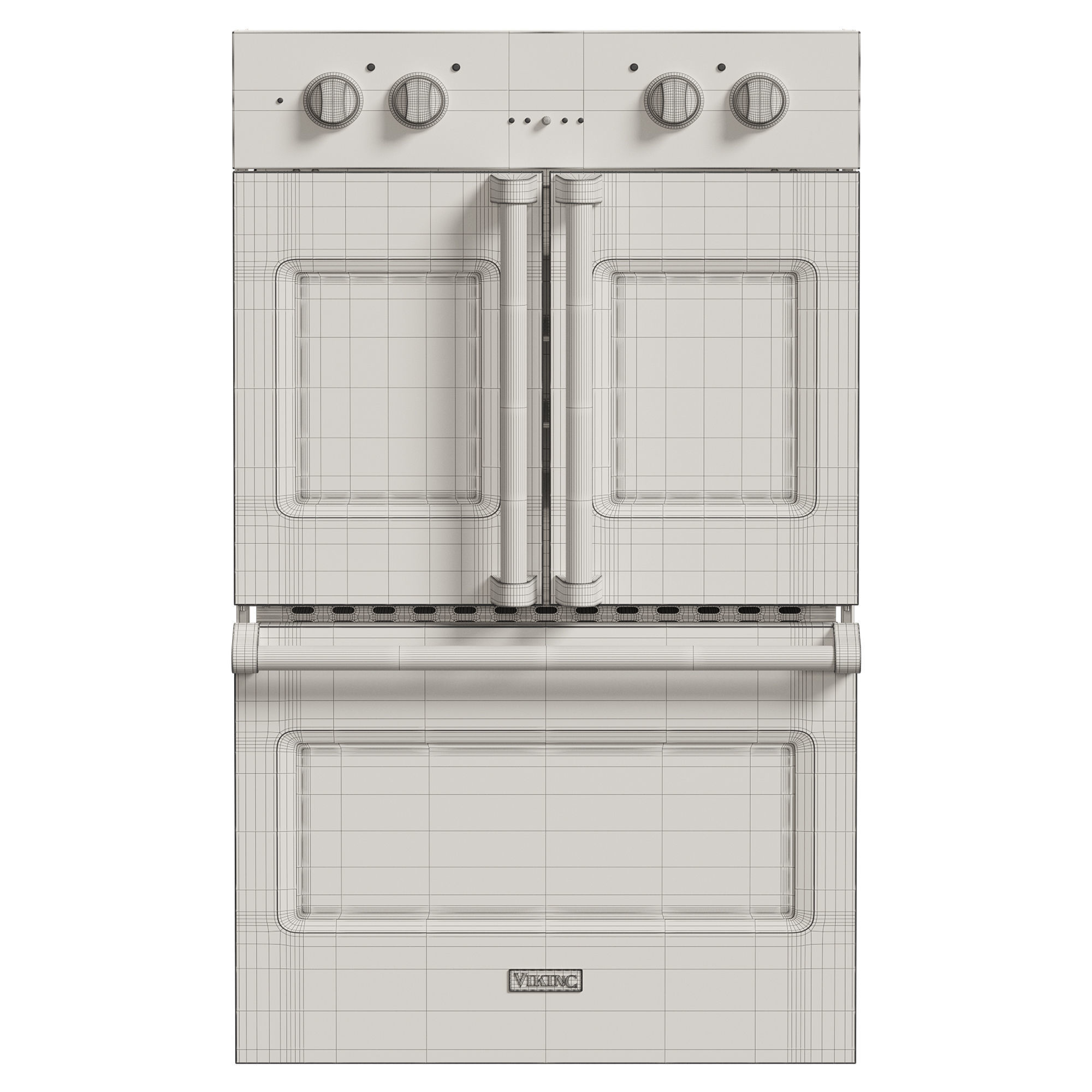 Viking Electric Double French-Door Oven 3D model_1