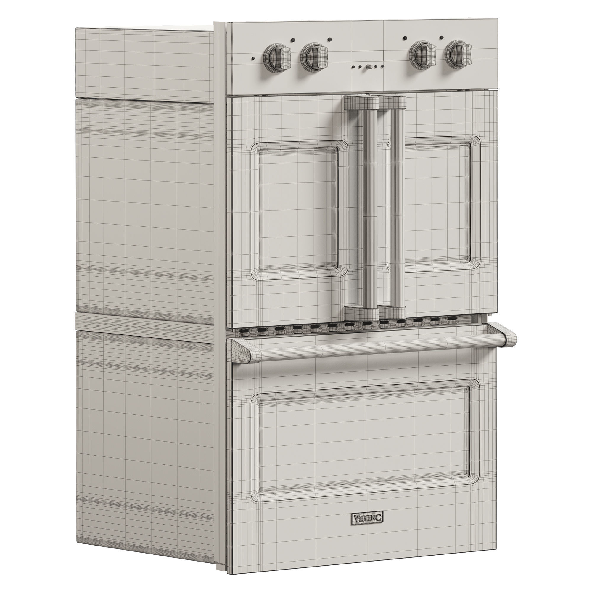 Viking Electric Double French-Door Oven 3D model_3