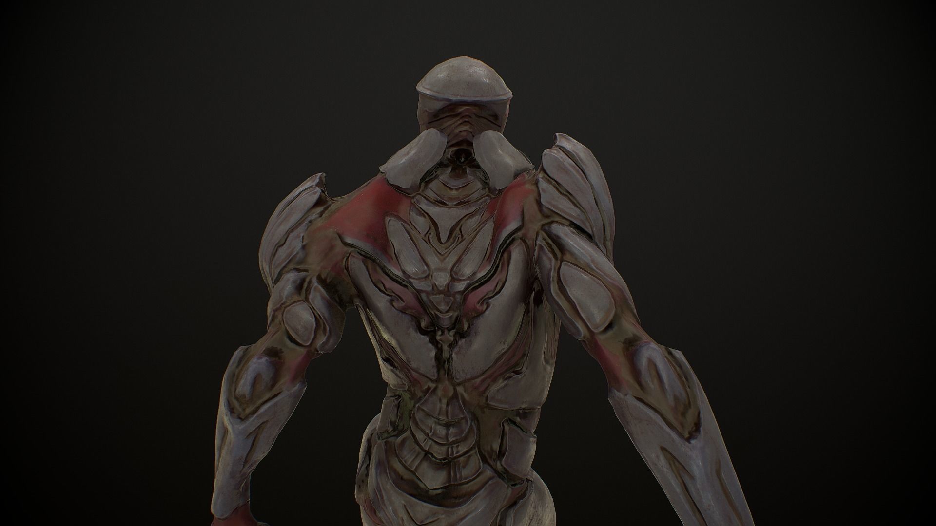 Mutant 3 Humanoid Monster Low-poly 3D model_5