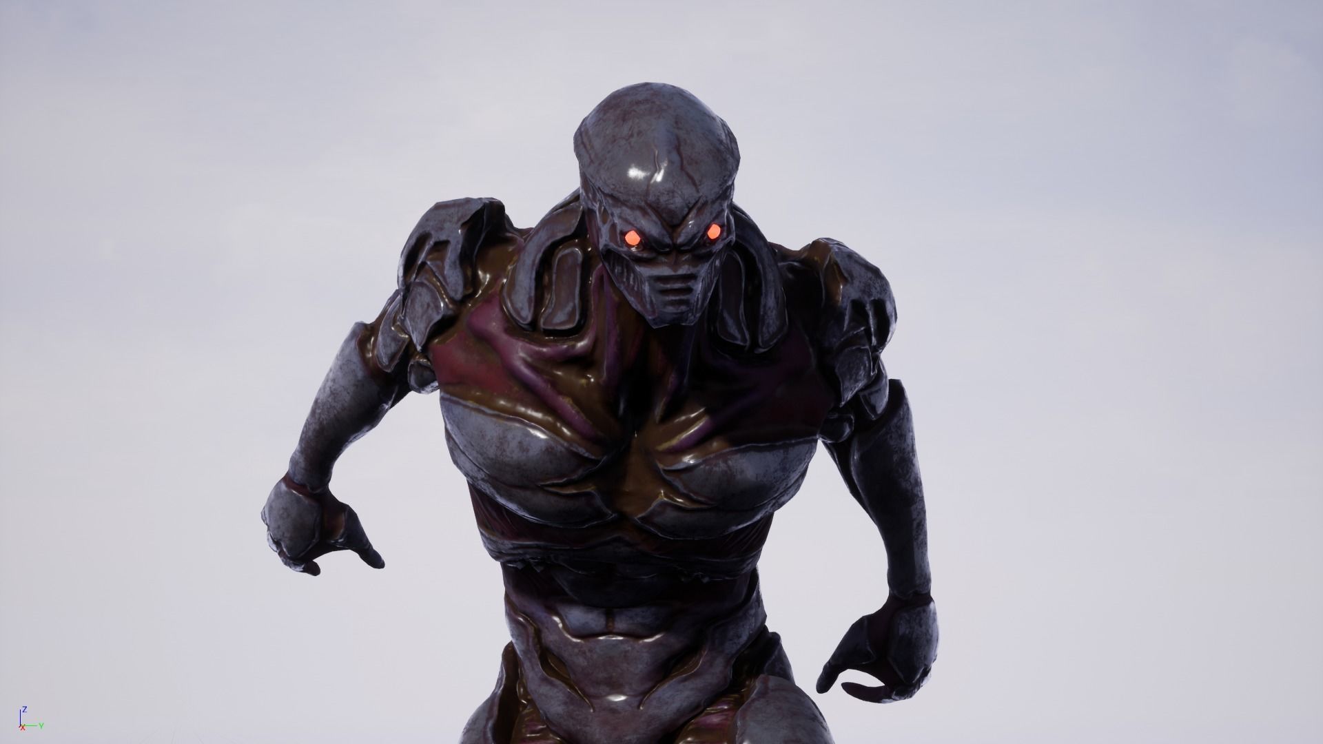 Mutant 3 Humanoid Monster Low-poly 3D model_29