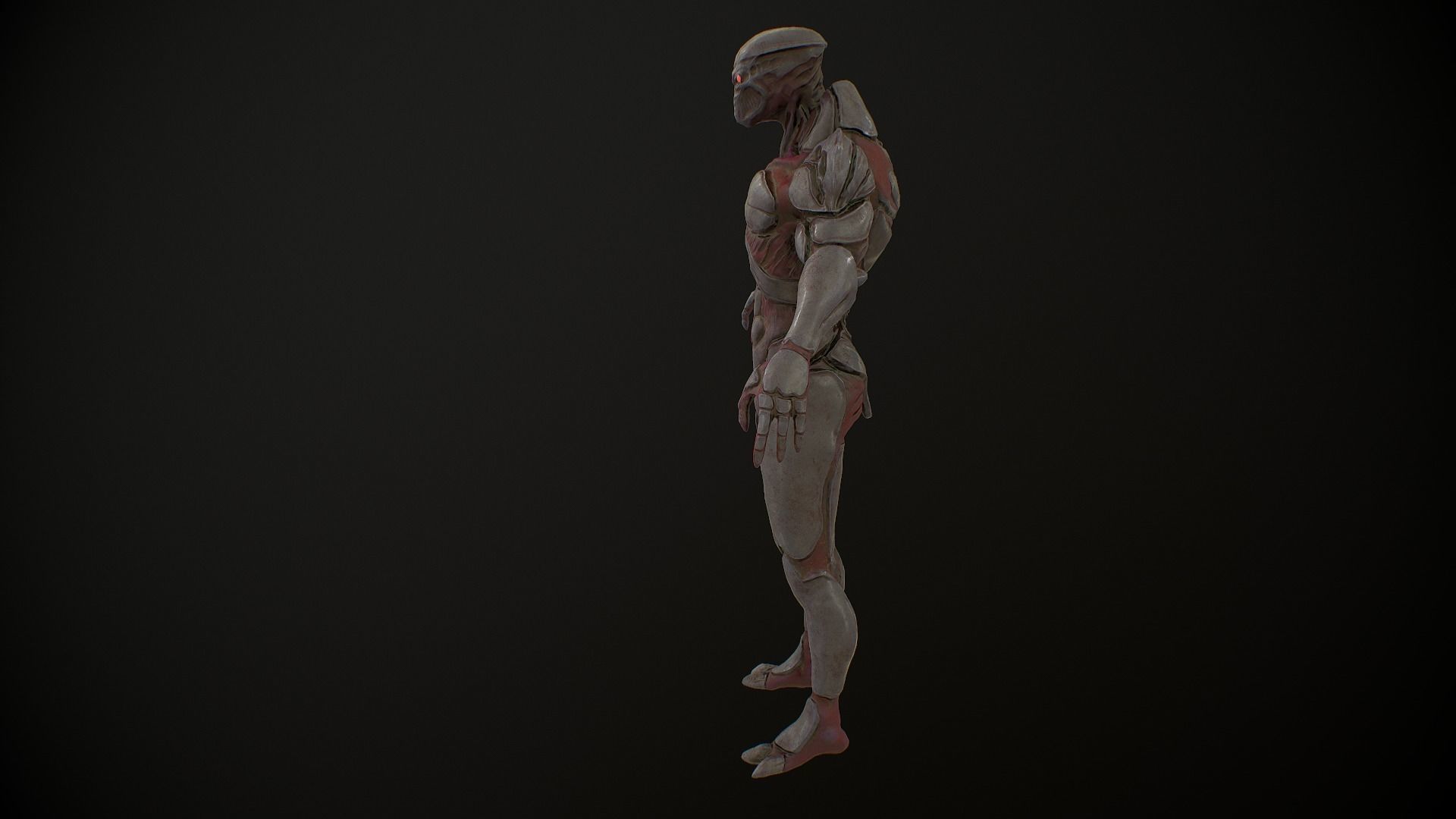 Mutant 3 Humanoid Monster Low-poly 3D model_17