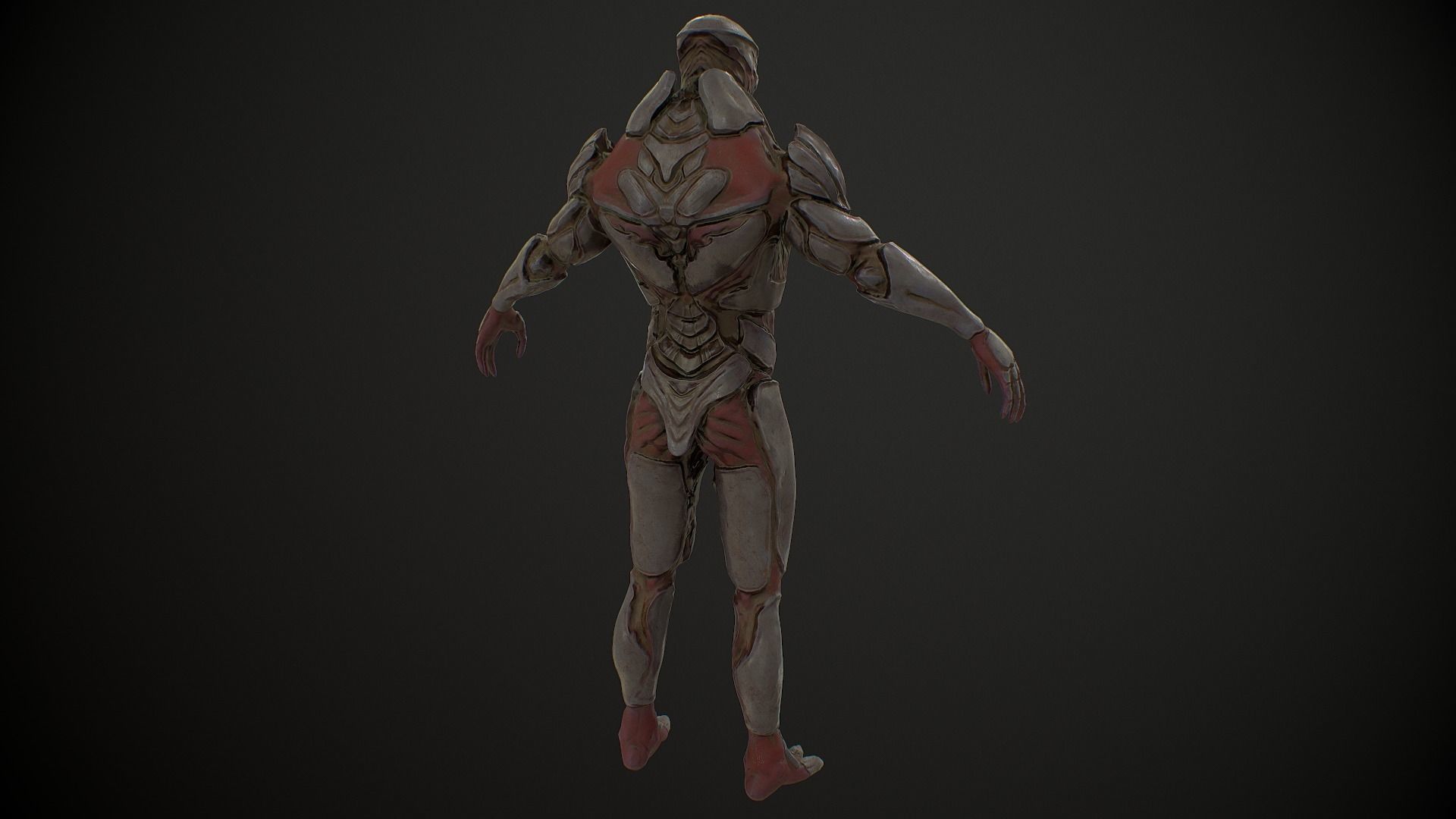 Mutant 3 Humanoid Monster Low-poly 3D model_15