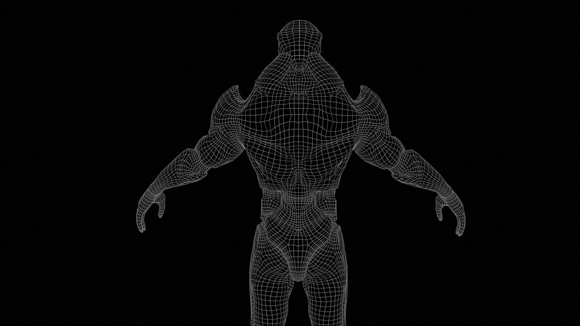 Mutant 3 Humanoid Monster Low-poly 3D model_26