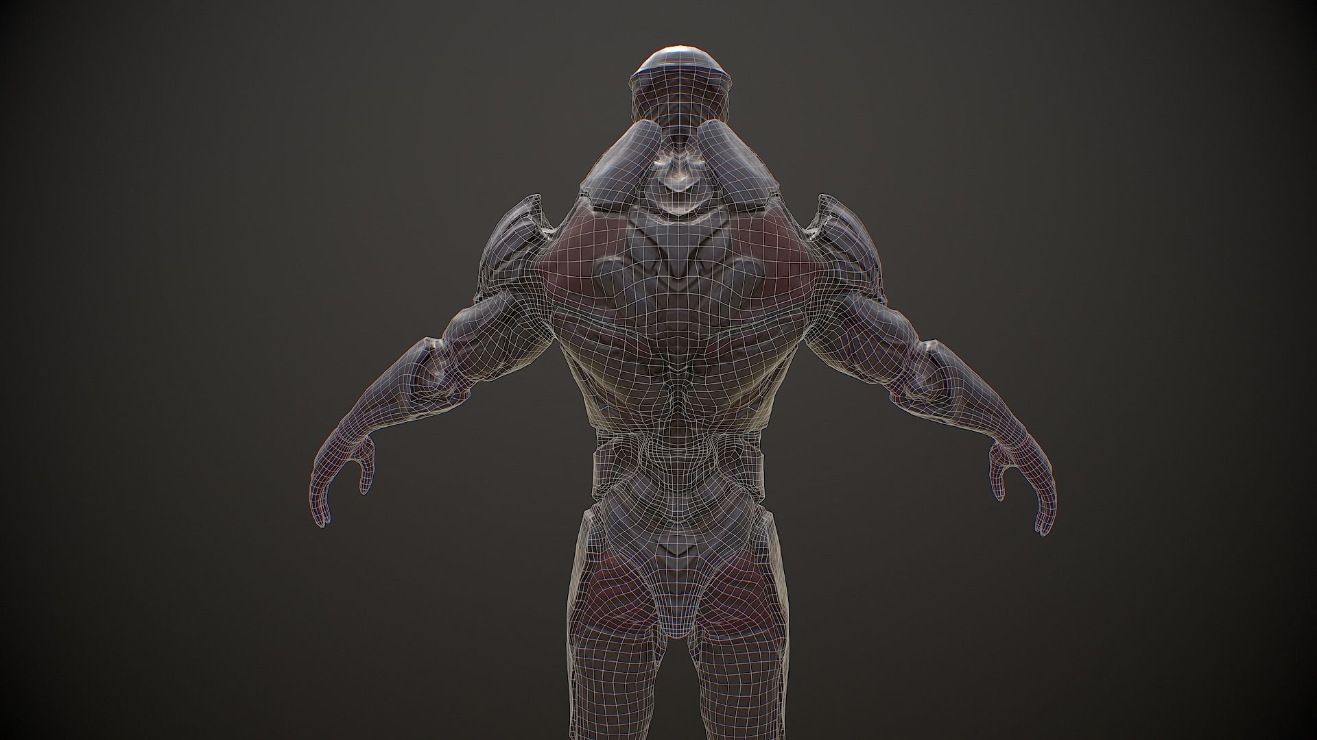 Mutant 3 Humanoid Monster Low-poly 3D model_24