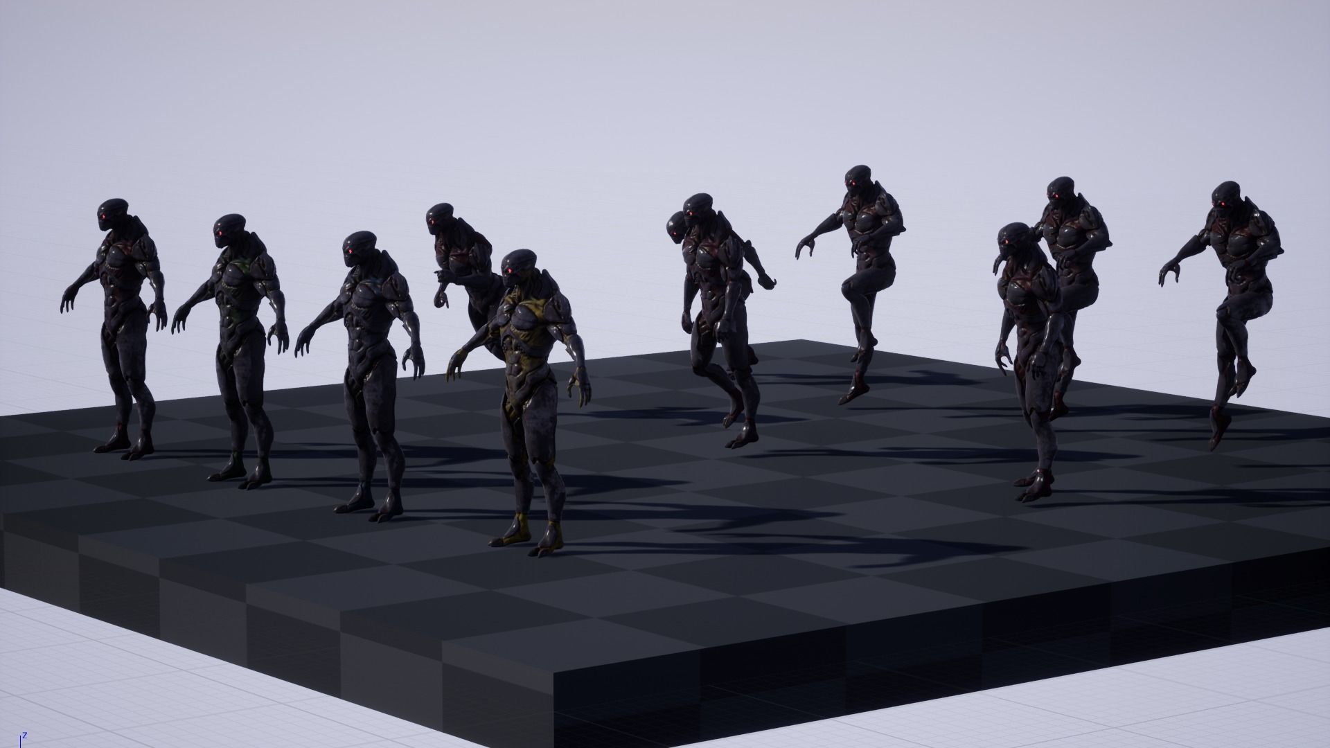 Mutant 3 Humanoid Monster Low-poly 3D model_40