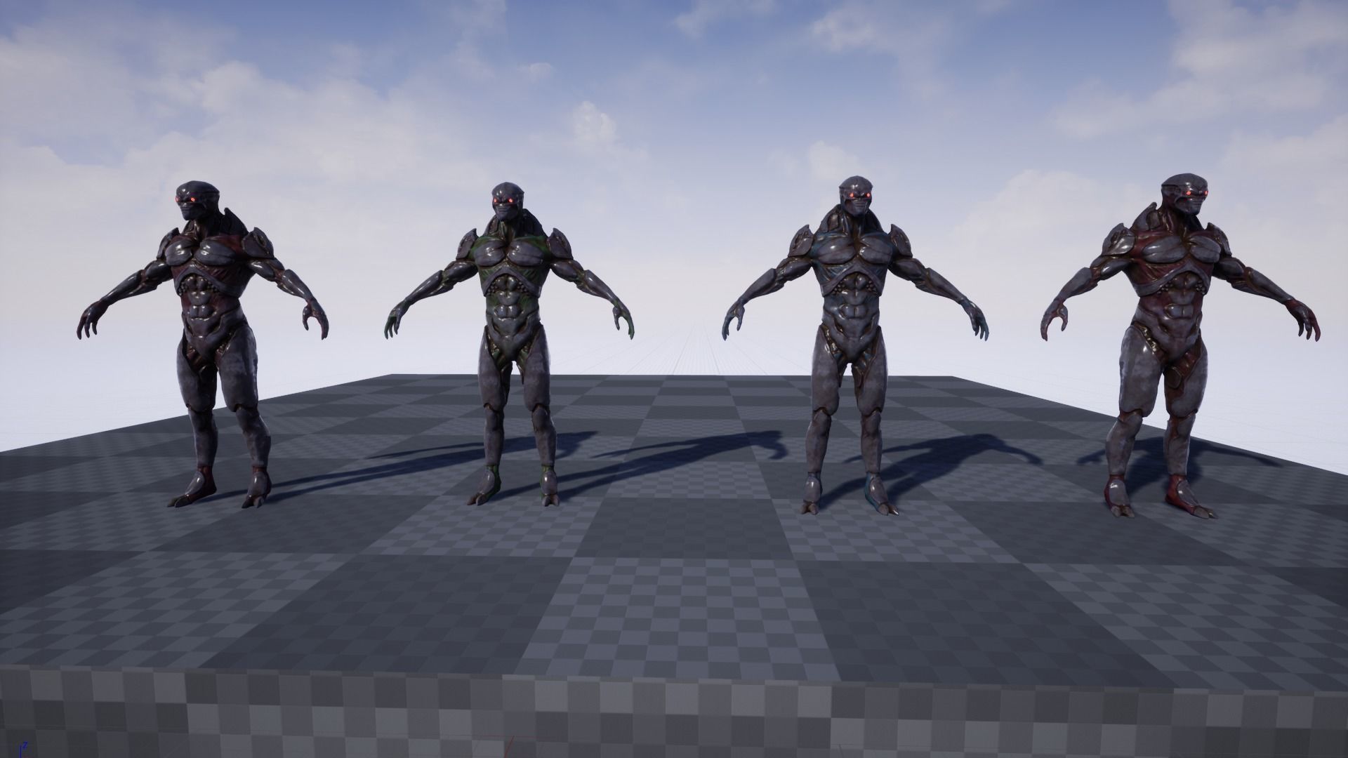 Mutant 3 Humanoid Monster Low-poly 3D model_32