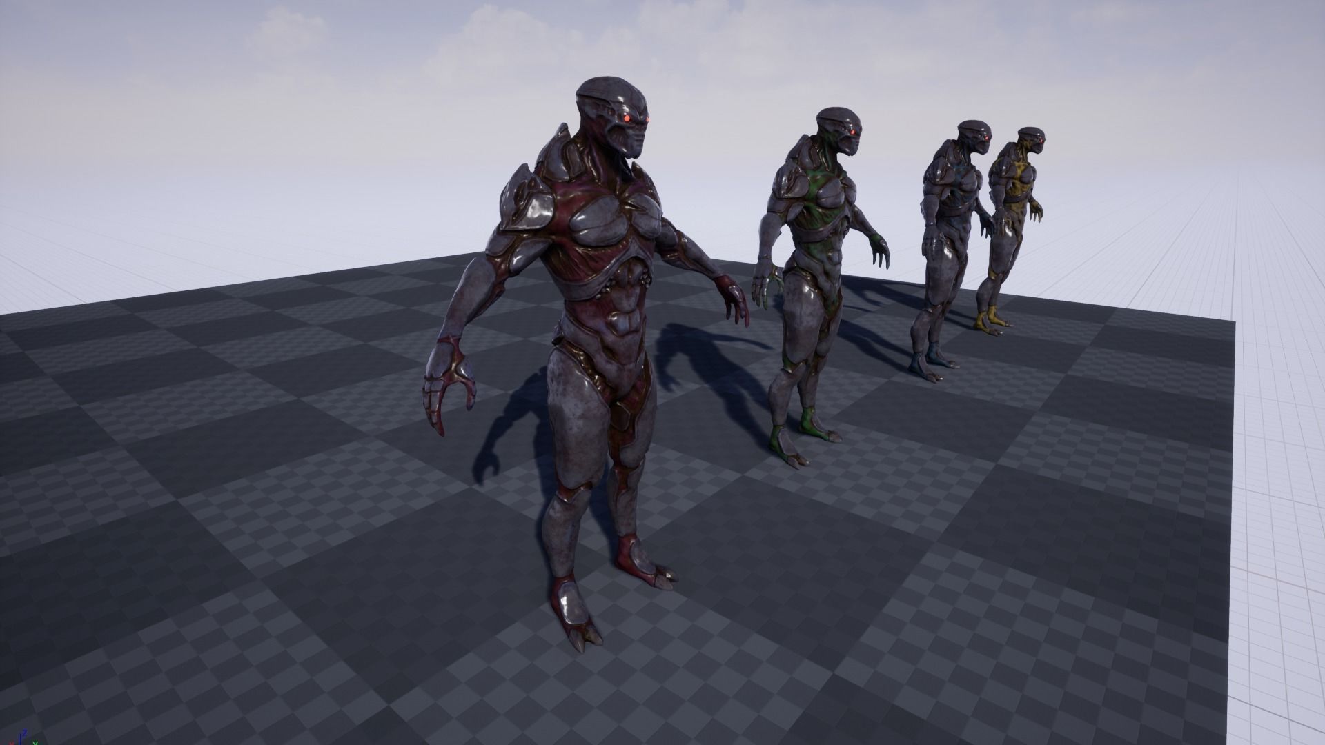Mutant 3 Humanoid Monster Low-poly 3D model_37