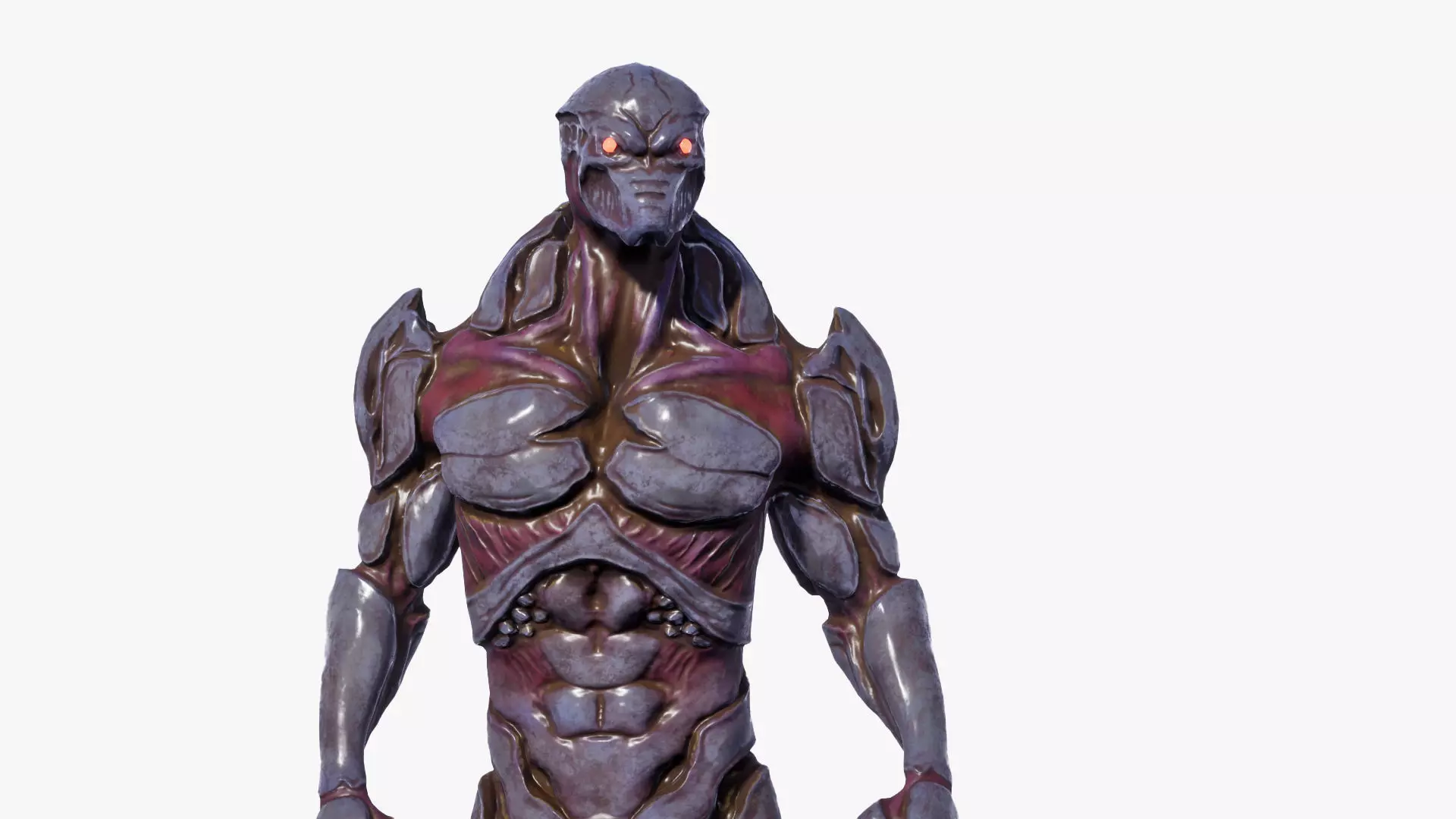 Mutant 3 Humanoid Monster Low-poly 3D model_0