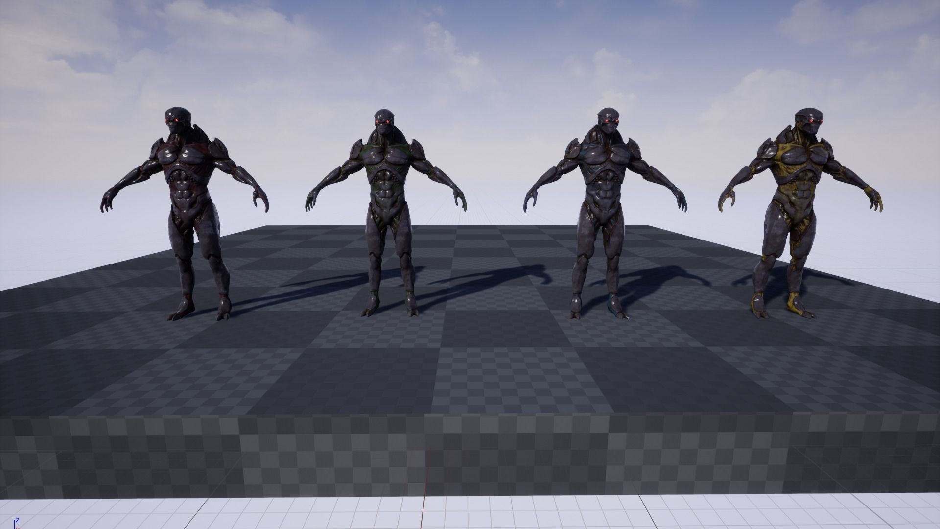 Mutant 3 Humanoid Monster Low-poly 3D model_34