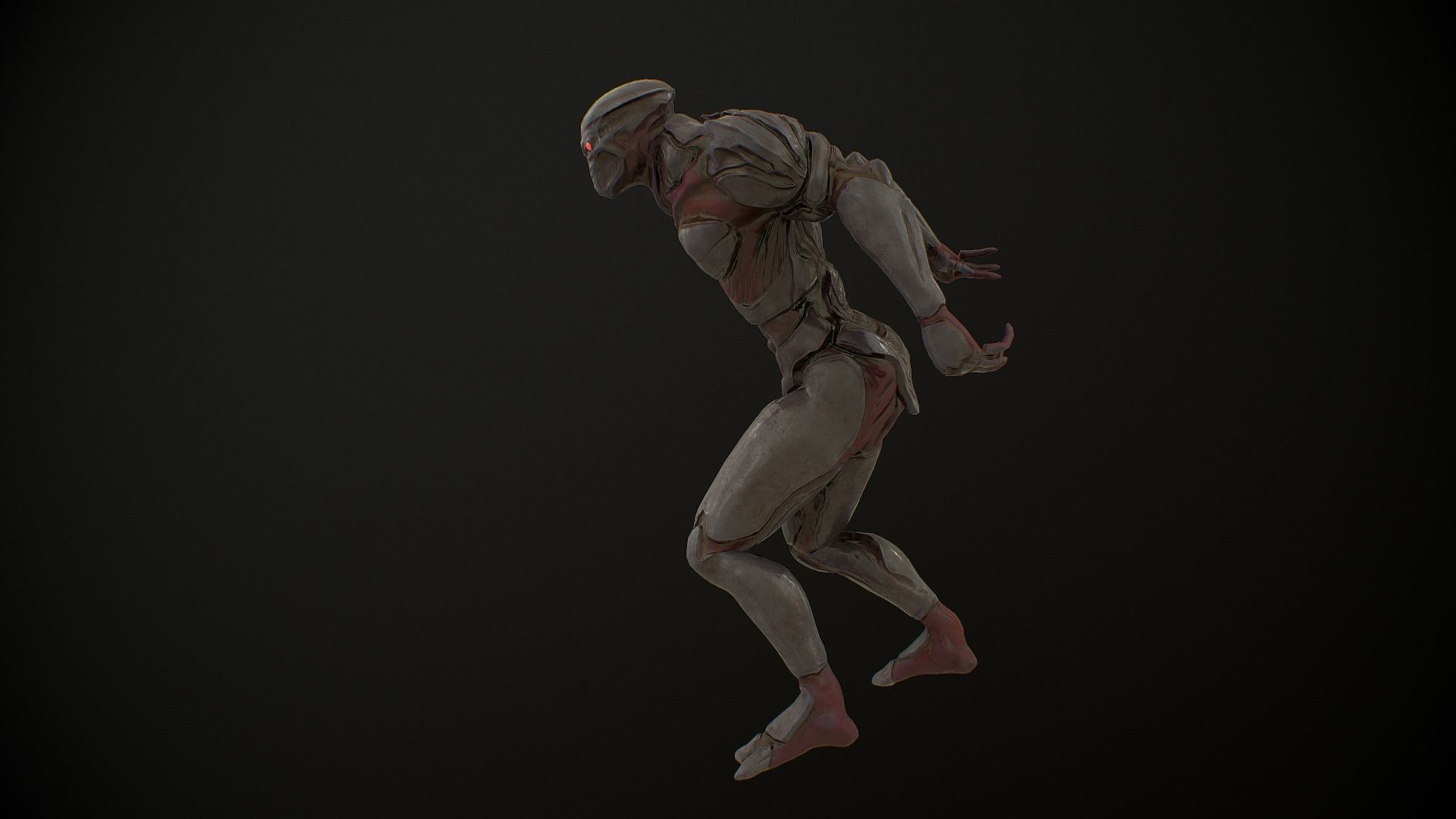 Mutant 3 Humanoid Monster Low-poly 3D model_11