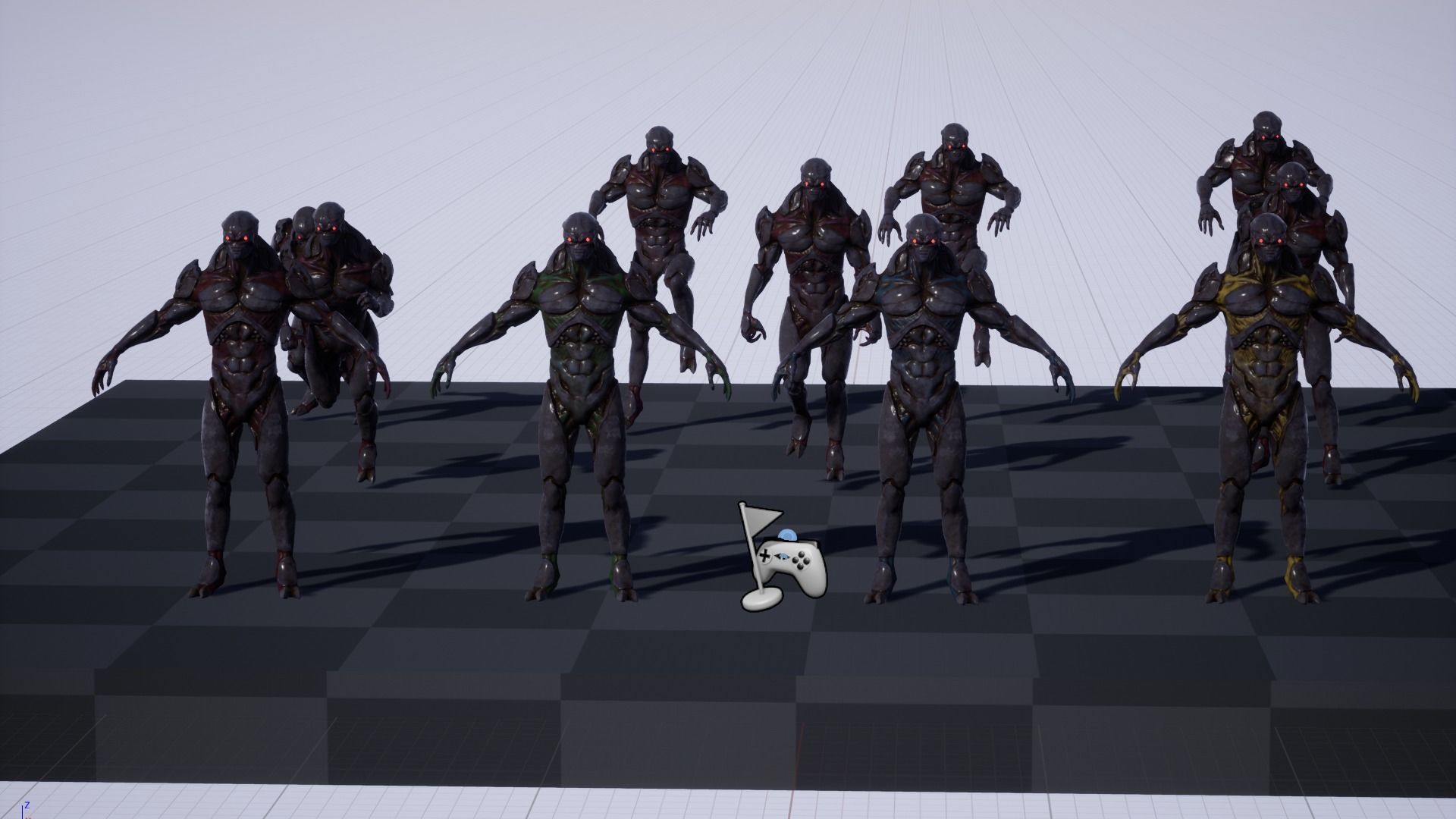 Mutant 3 Humanoid Monster Low-poly 3D model_39