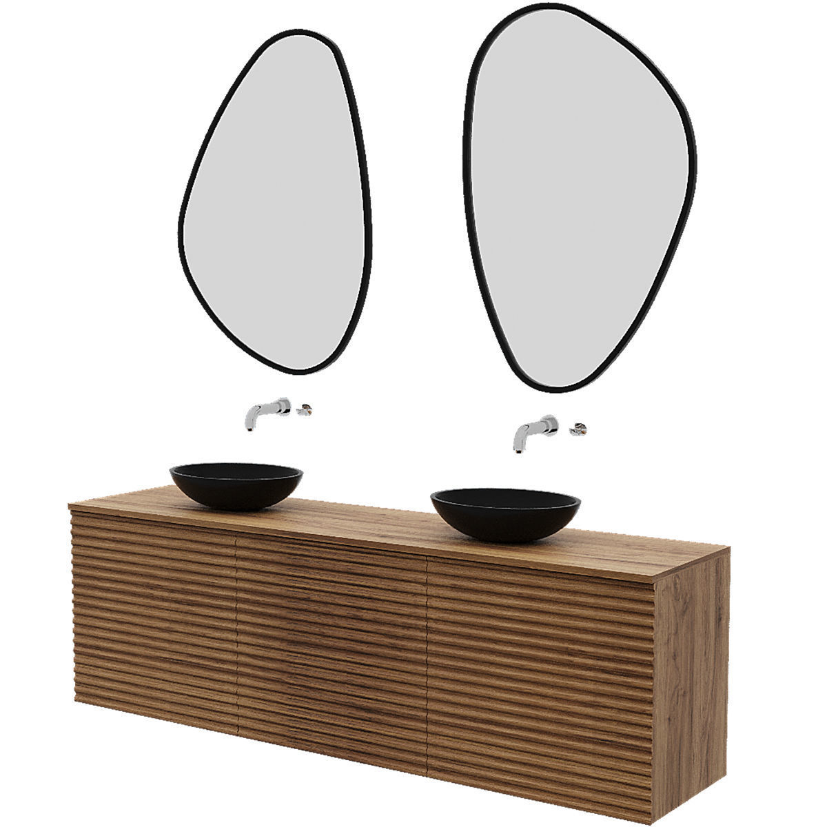 Bathroom furniture full set 3D model_1