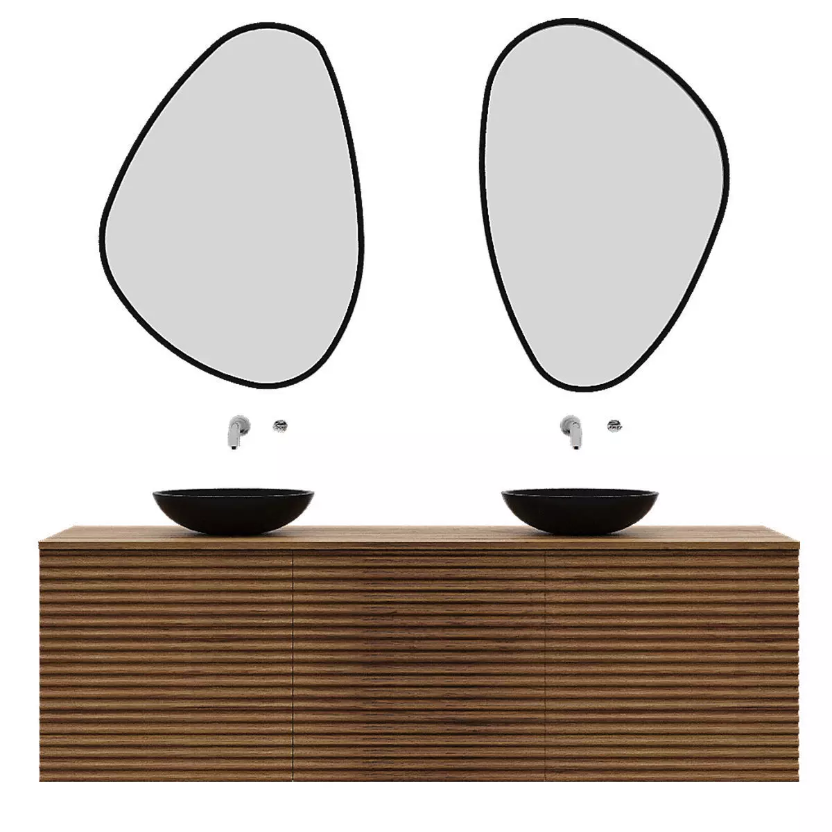 Bathroom furniture full set 3D model_0