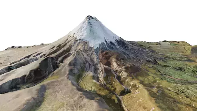 Cotopaxi Volcano 3d model terrain