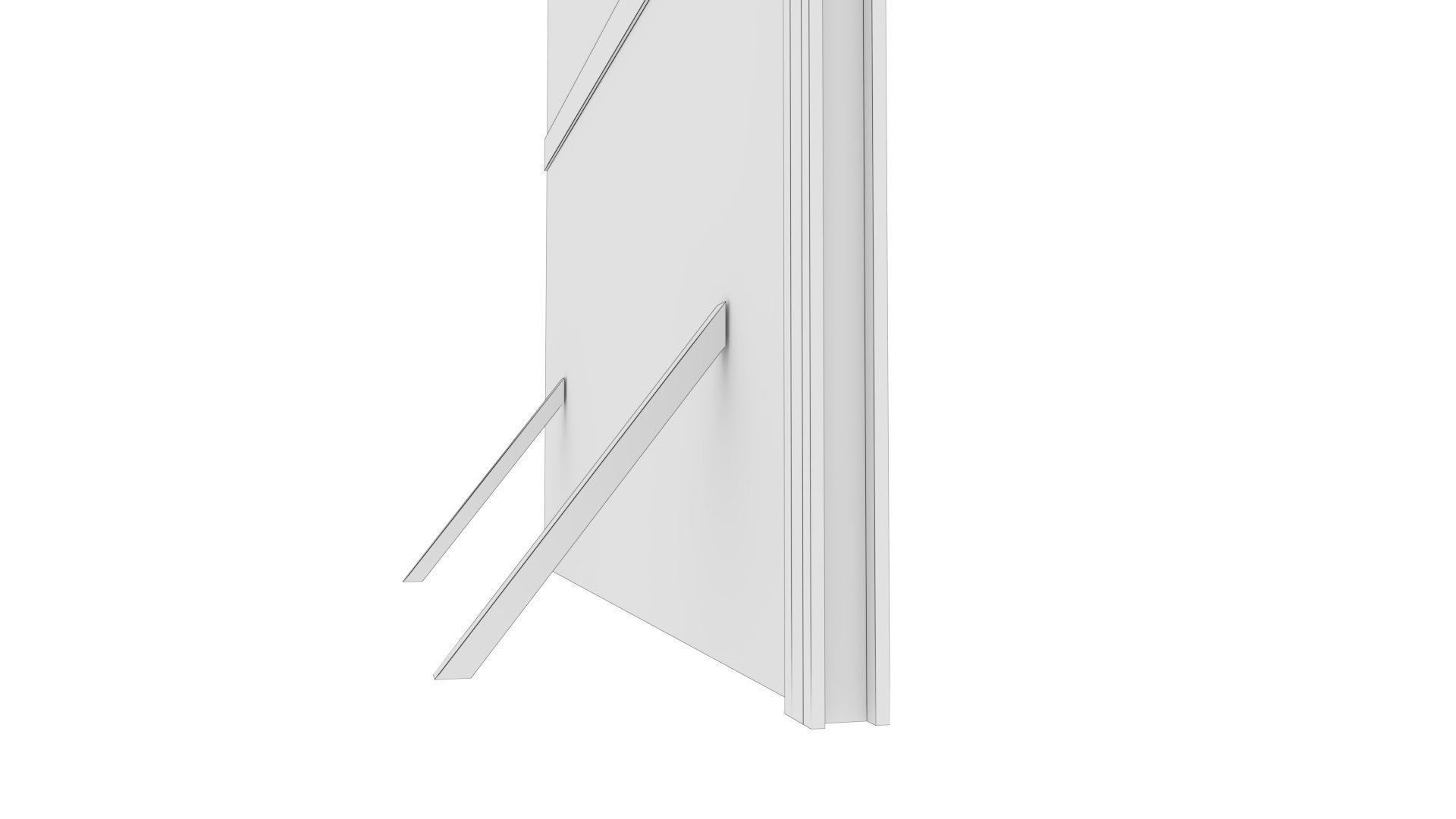 Single Hoarding Panel Low-poly 3D model_5