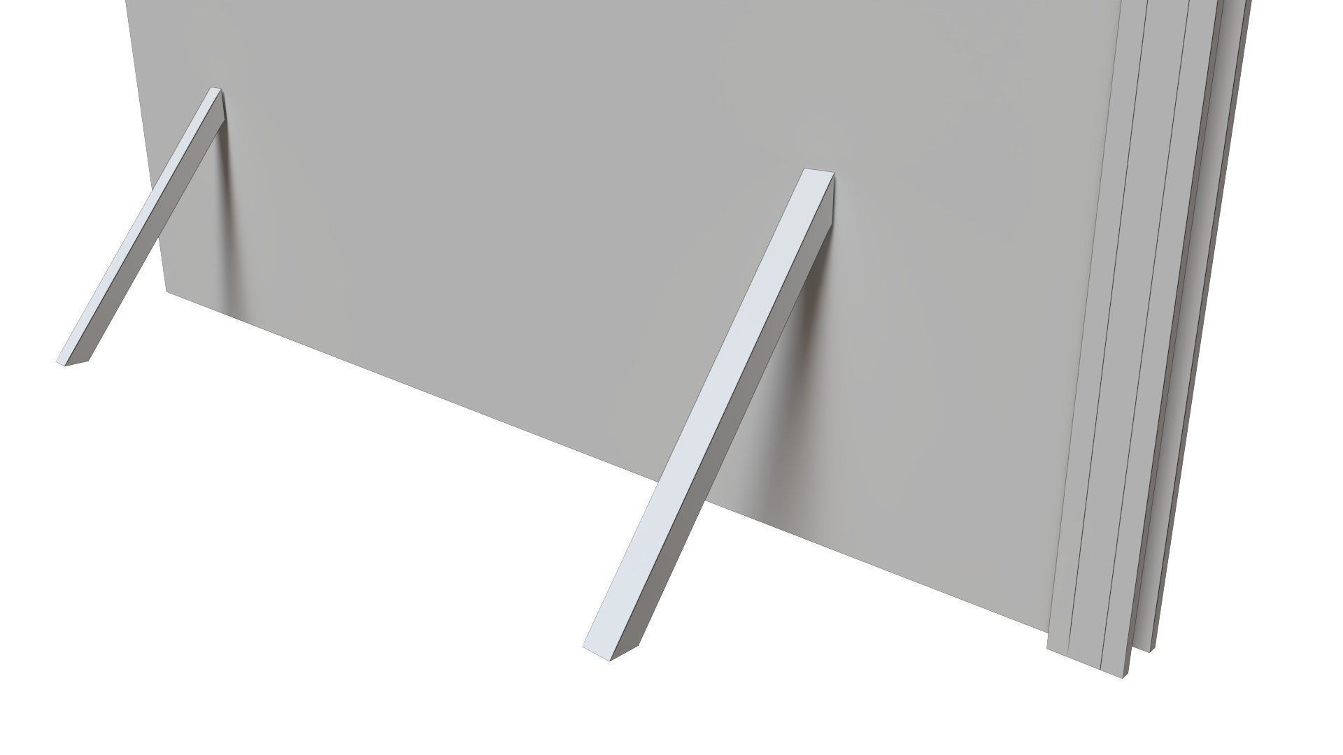 Single Hoarding Panel Low-poly 3D model_7