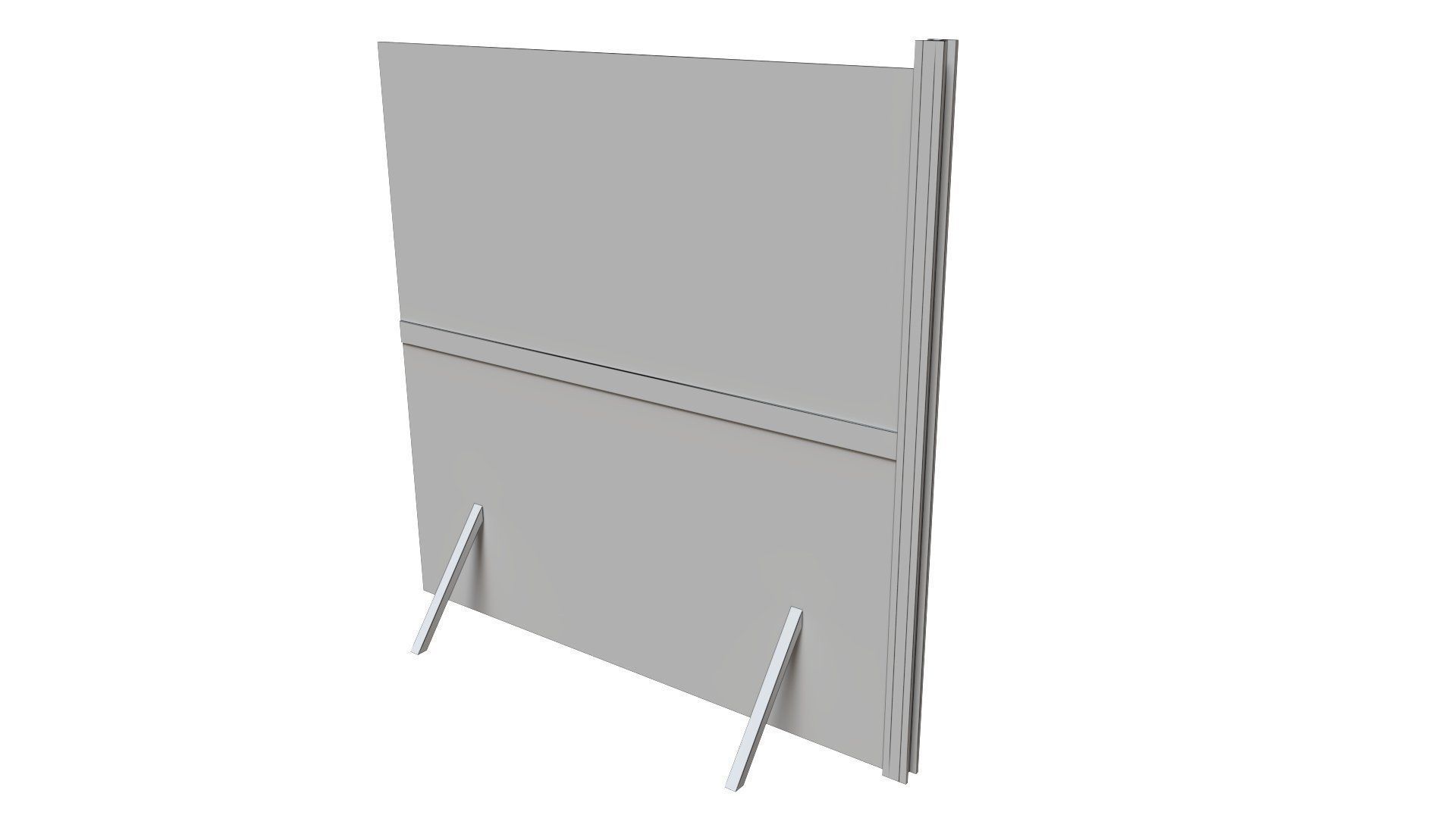 Single Hoarding Panel Low-poly 3D model_8