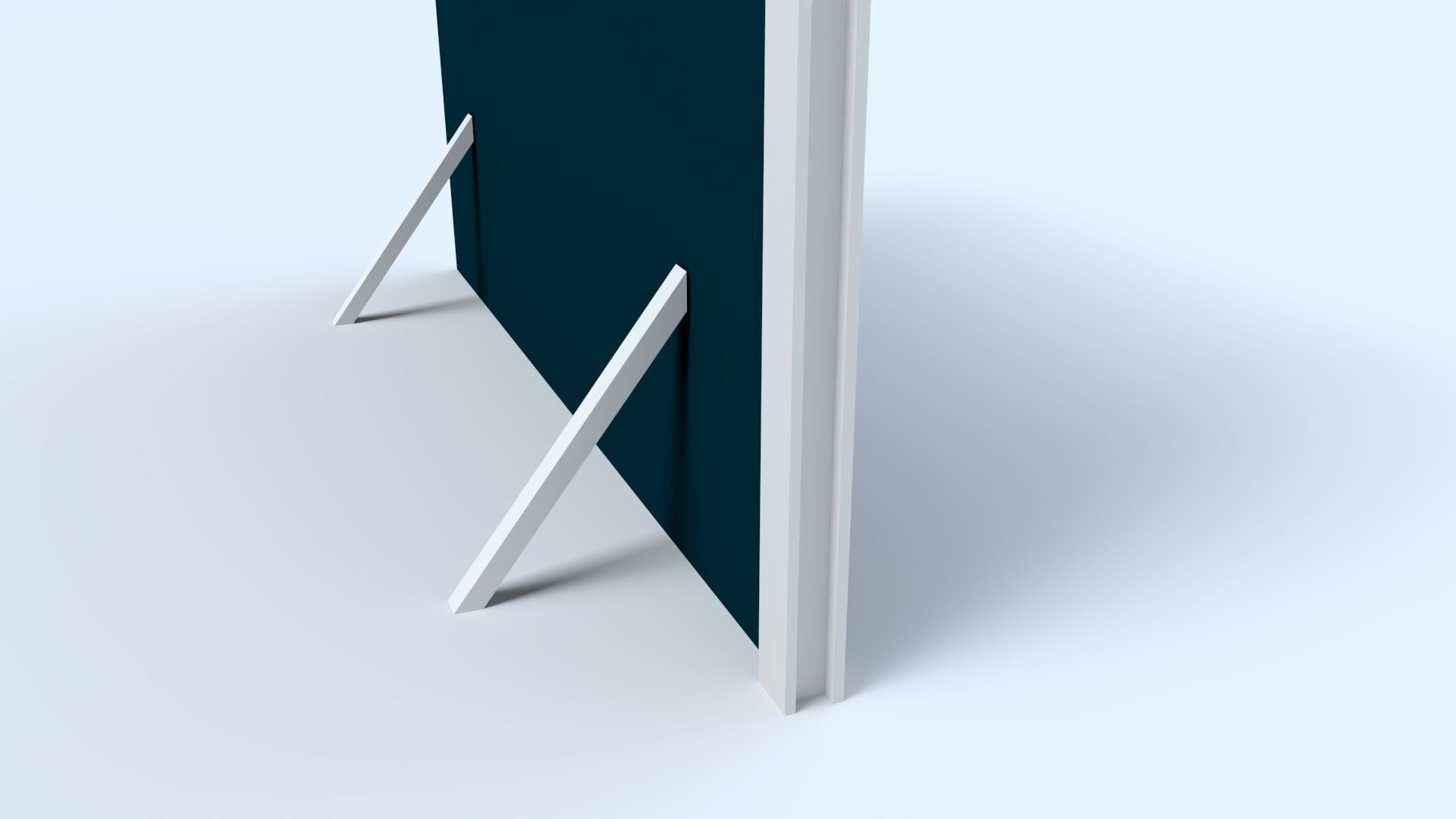 Single Hoarding Panel Low-poly 3D model_3