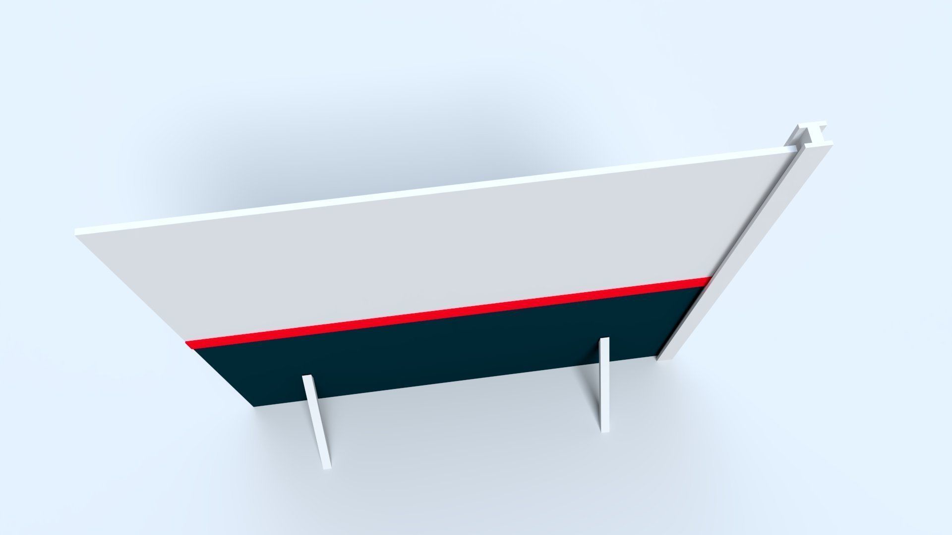 Single Hoarding Panel Low-poly 3D model_2