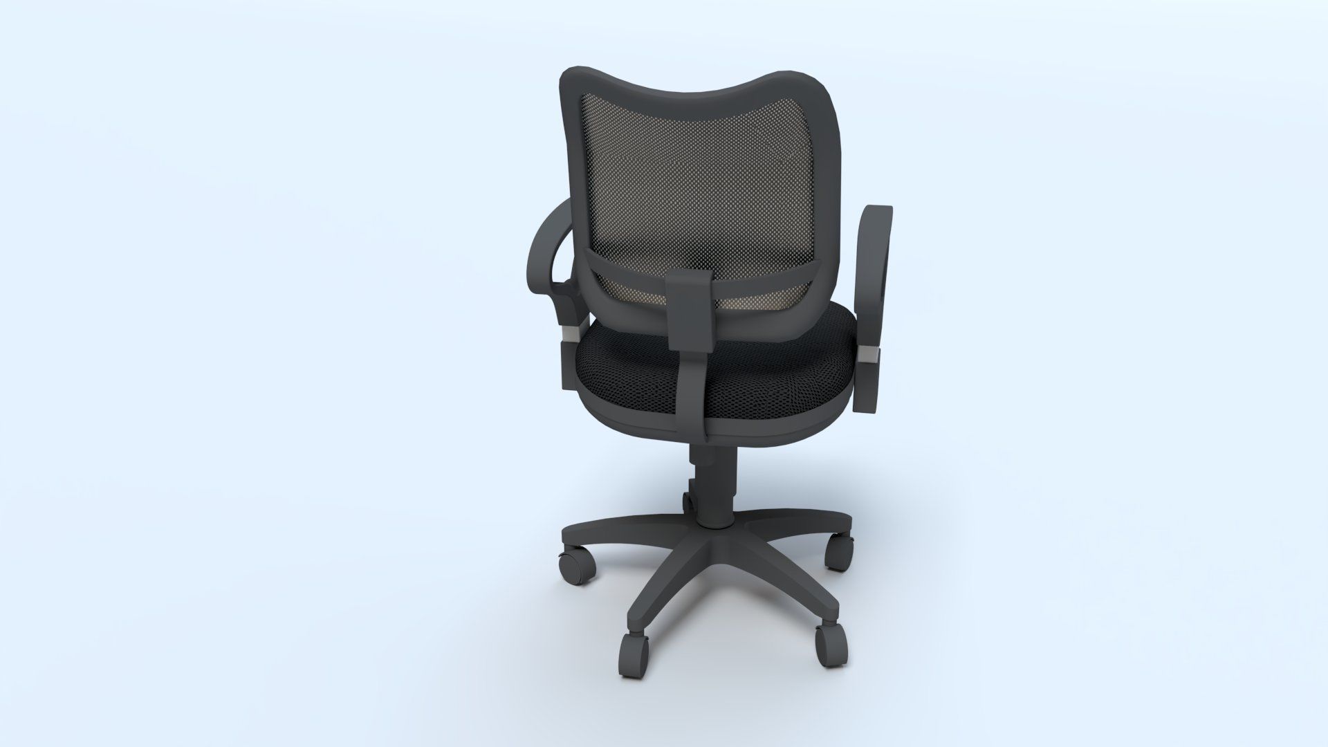 Adjustable Office Chair Low-poly 3D model_5