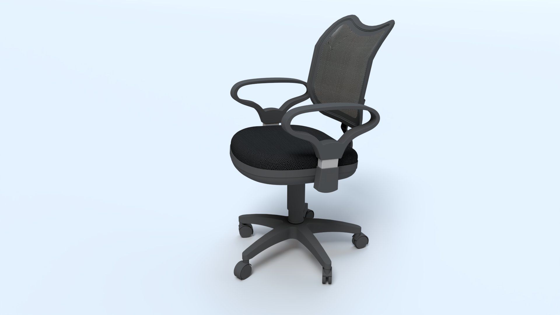 Adjustable Office Chair Low-poly 3D model_4