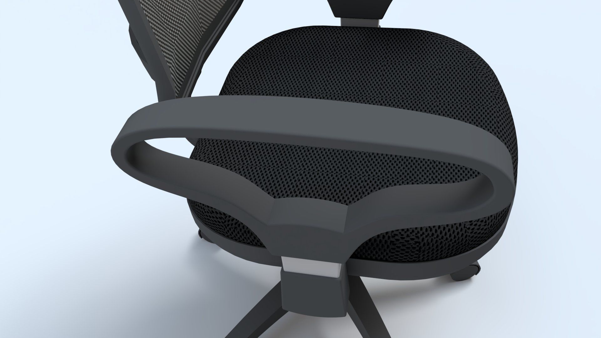 Adjustable Office Chair Low-poly 3D model_6