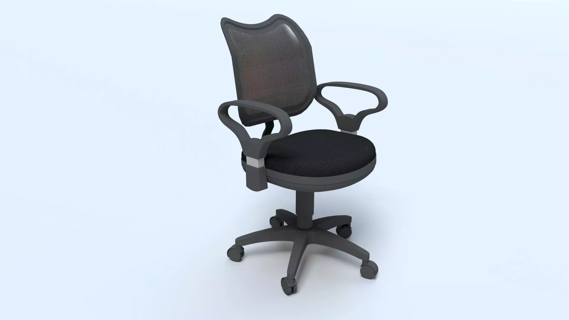 Adjustable Office Chair Low-poly 3D model_0
