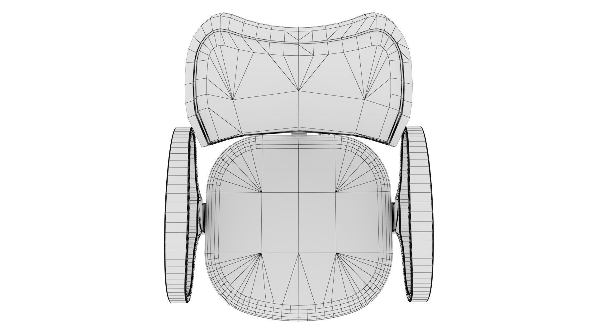 Adjustable Office Chair Low-poly 3D model_9